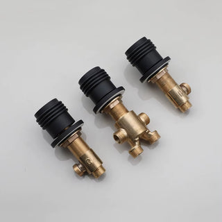 Markos - Modern Bathtub Waterfall Tap Set with Pull Out Shower