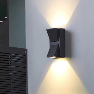 Banks - Dual Head Up/Down Black LED Outdoor Wall Light