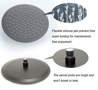 Eustace - Wall Mount Brass Bathroom Shower Set with Rainfall Shower Head