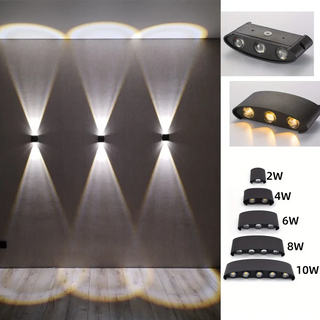 Kenndra - Hex Shaped Up/Down Outdoor Wall Light