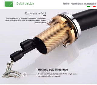 Nicol - Modern Basin Hot/Cold Slanted Basin Mixer Tap