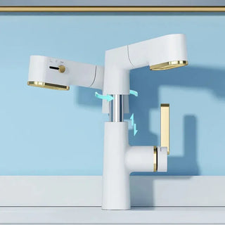 Cherlyn - Pull Out Basin Mixer LED Temperature Tap 360° Rotatable