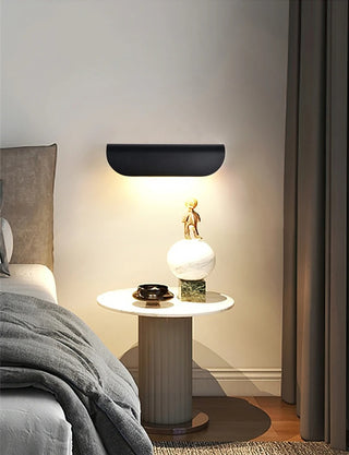 Awstin - Black Curved Modern Outdoor Wall Light