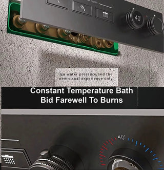 Lazare  - Modern LED Smart Display Wall Mounted Shower Set Multi Function