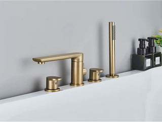 Klaas - Modern 4 Piece Bathtub Tap Set with Handheld Shower