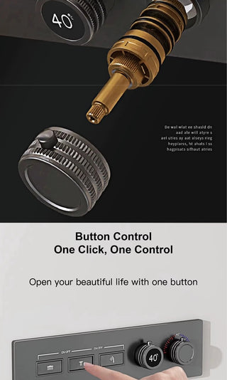 Lazare  - Modern LED Smart Display Wall Mounted Shower Set Multi Function