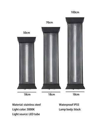 Julian - Stainless Steel Rectangular Acrylic Outdoor Wall Light