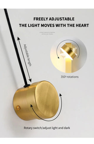 Evangelista - Modern Long Bar Adjustable Head LED Wall Light