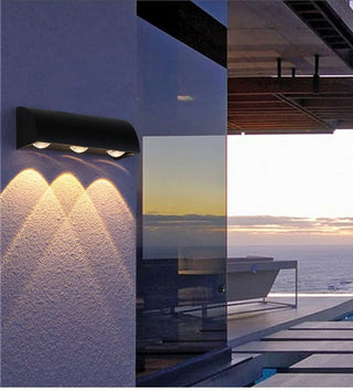 Romnea - Down Shinning Outdoor Wall Light 8W Waterproof