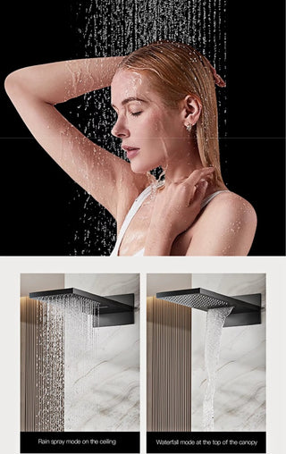 Lazare  - Modern LED Smart Display Wall Mounted Shower Set Multi Function