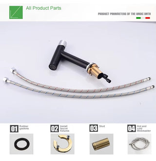 Nicol - Modern Basin Hot/Cold Slanted Basin Mixer Tap