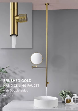 Corrinne - Brass Modern Ceiling Mounted Bathroom Tap