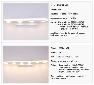 Darrell - Minimalist Over Mirror Wall Lamp