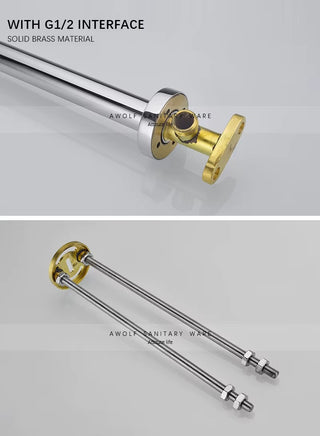 Corrinne - Brass Modern Ceiling Mounted Bathroom Tap