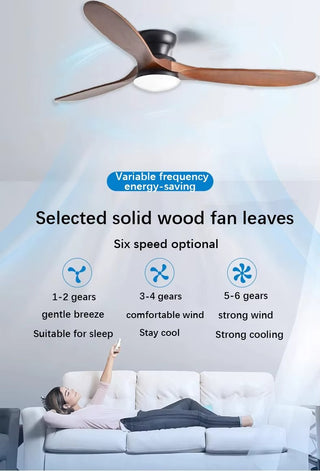 Belisario - 42/52Inch 3 Blade Brown Ceiling Fan with LED Light