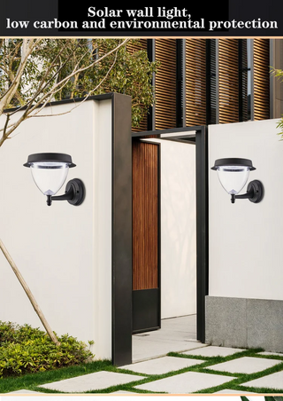 Romnie - Solar Panel Wall Sconce Outdoor  LED Wall  Lamp