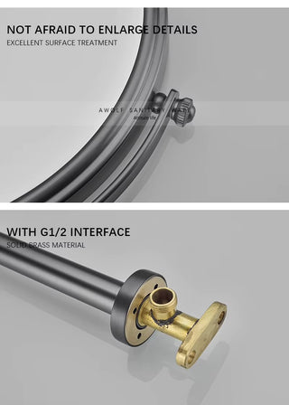 Corrinne - Brass Modern Ceiling Mounted Bathroom Tap