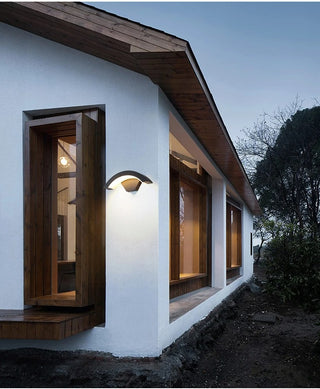 Merrion - Curved Pan Outdoor Wall Light Bar