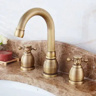 Karon - Antique Double Handle Hot/Cold Mixer Basin Tap