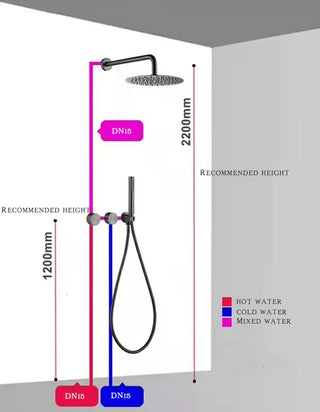 Nicolet - Modern Simple Wall Mounted Multi-Function Shower Set