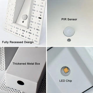 Evelina - Embedded Frameless LED  Motion Sensor Step & Stair Wall Lights
