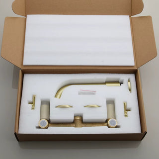 Berniece - Brushed Gold Wall Mounted Basin Tap