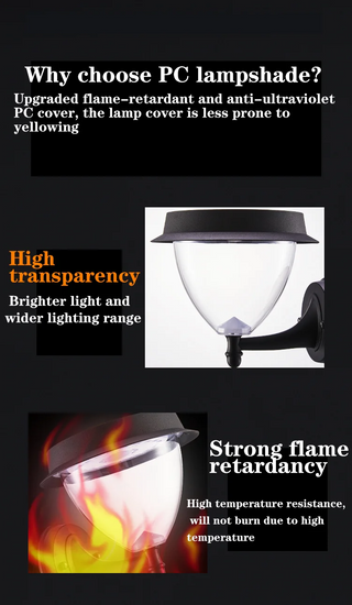 Romnie - Solar Panel Wall Sconce Outdoor  LED Wall  Lamp