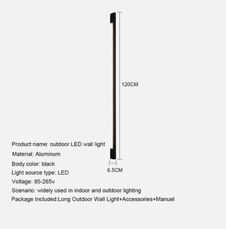 Alyssa - Long Bar LED Wall Strip Light Modern