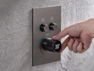 Kastor - Square Rain Shower Head Set with Handheld Shower