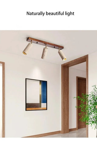 Sanare - Modern Semi-Flush Frame Multi Stone Shade Ceiling Light