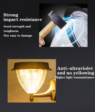 Romnie - Solar Panel Wall Sconce Outdoor  LED Wall  Lamp