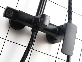 Gretel - Dual Handle Rain Shower Set with Wall Mounted Water Mixer