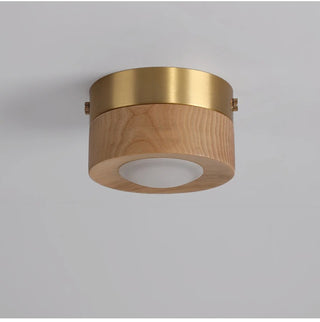 Teques - Minimalist Walnut Wooden Flush Mount Downlight Ceiling Light