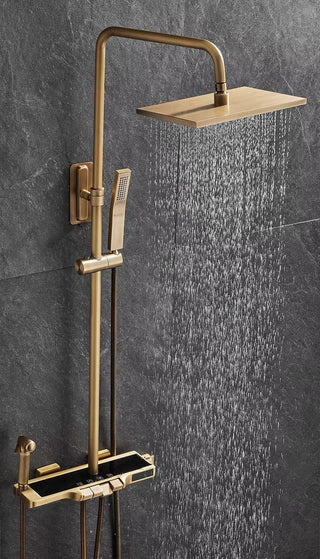 Bradley - Antique Thermostatic Digital Display Waterfall Shower Set