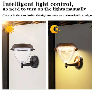 Romnie - Solar Panel Wall Sconce Outdoor  LED Wall  Lamp