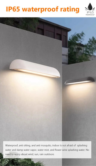 Melodie - LED White Opal Glass IP44 Outdoor Wall Washer Light