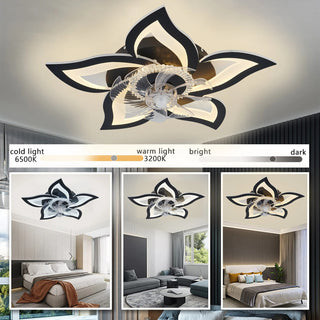 Jeffie - Modern Remote Light Ceiling Fan 5 Blade