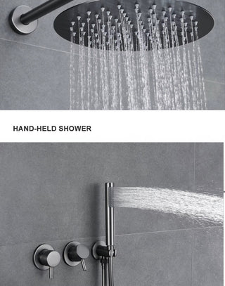 Niobe - Modern Brass Shower Set with Dual Handle Control and Two Functions