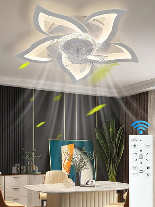 Jeffie - Modern Remote Light Ceiling Fan 5 Blade