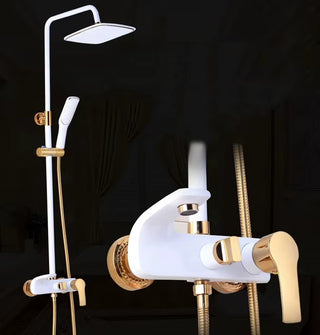 Sandrine - Modern Brass Bathroom Shower Set with Rainfall Shower Head and Hand Shower