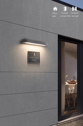 Melodie - LED White Opal Glass IP44 Outdoor Wall Washer Light