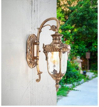 Julius - Single Head Classic Ripple Glass Outdoor Courtyard Lighting Fixture