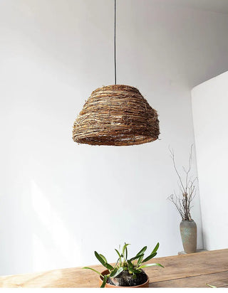 Malorie - Wicker Rattan Round Pendant Ceiling Light