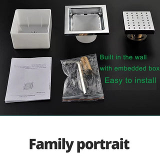 Kaska - Thermostatic Complete Shower System Set with Rough-in-Valve Large flow LED