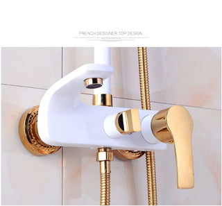 Sandrine - Modern Brass Bathroom Shower Set with Rainfall Shower Head and Hand Shower