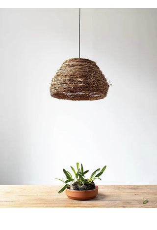 Malorie - Wicker Rattan Round Pendant Ceiling Light