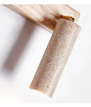 Hellen - Wabi-Sabi Stone Walnut Log Wood Rotatable Wall Light