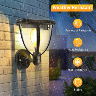 Romnie - Solar Panel Wall Sconce Outdoor  LED Wall  Lamp