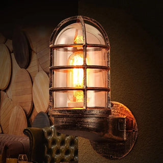 Scarlett - Vintage Industrial Cage Guard Wall Light