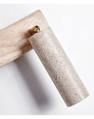 Hellen - Wabi-Sabi Stone Walnut Log Wood Rotatable Wall Light